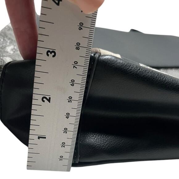 Fossil Claire Patchwork Leather Backpack Black Python Snake Design Preowned - Picture 6 of 8